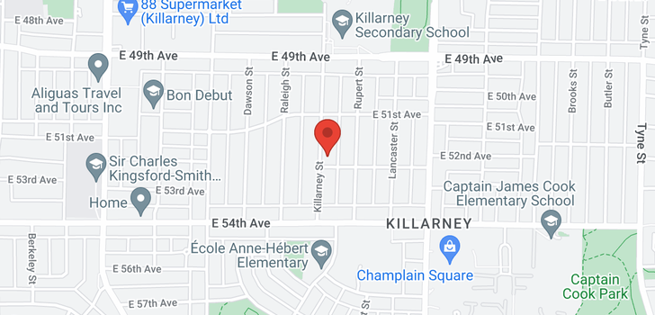 map of 6862 KILLARNEY STREET